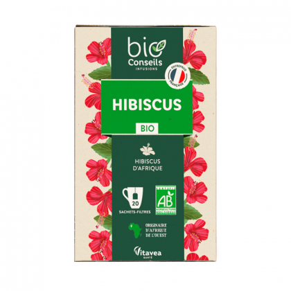 Infusion bio - Hibiscus - Boite de 20 sachets