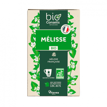 Infusion bio - Mélisse de France - Boite de 20 sachets
