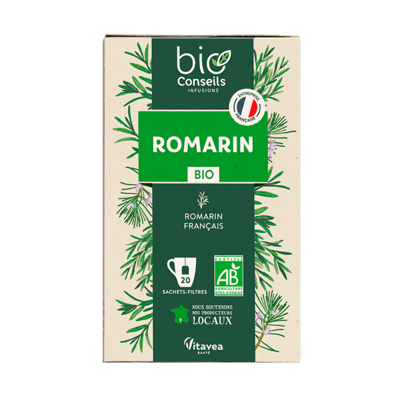 Infusion bio - Romarin de France - Boite de 20 sachets
