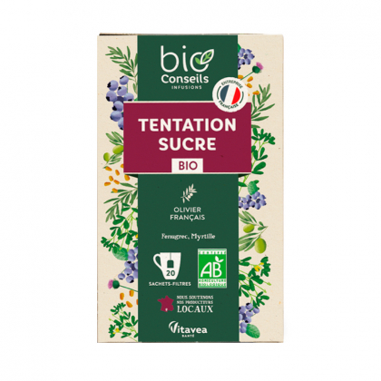 Infusion bio - Tentation sucre - Boite de 20 sachets