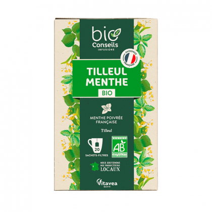 Infusion bio - Tilleul menthe - Boite de 20 sachets