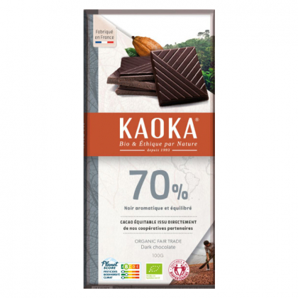 Chocolat noir 70% bio - 100g