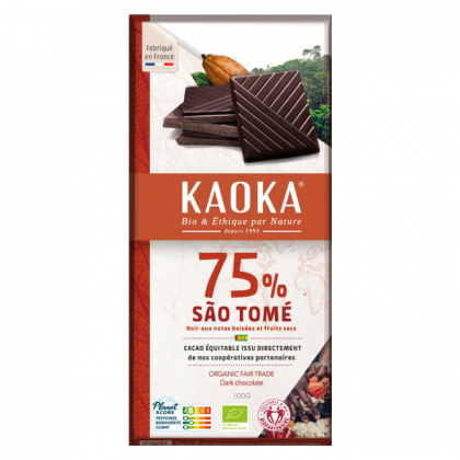Chocolat noir 75% bio - São Tomé - 100g