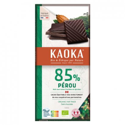 Chocolat noir 85% bio - Pérou - 100g