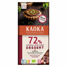 Chocolat noir corsé 72% bio - Pâtissier - 200g