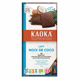 Chocolat au lait bio à la noix de coco - 100g