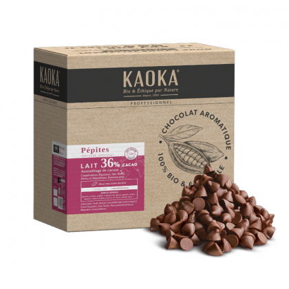 Pépites de chocolat au lait bio 36% - Vrac 5kg