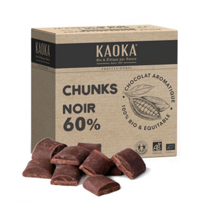 Chunks de chocolat noir bio 60% - Vrac 5kg