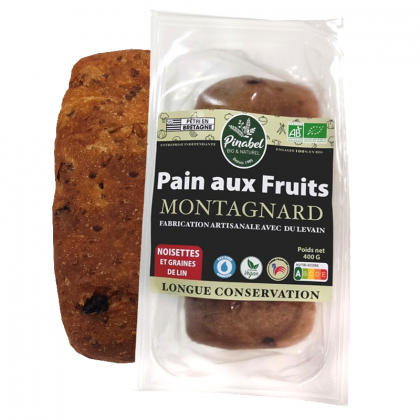 Pain bio aux fruits montagnard et aux noisettes - 400g