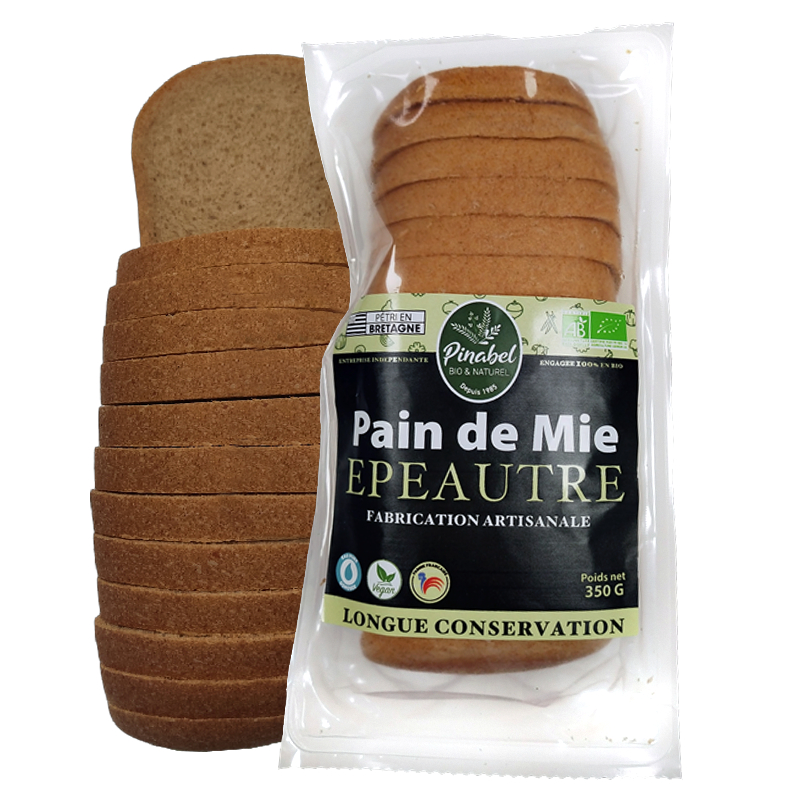 Pain de mie bio tranché grand épeautre 100% - 350g