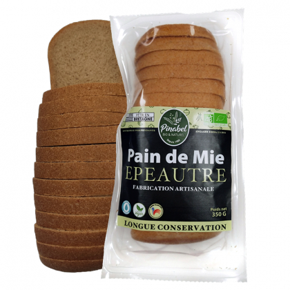 Pain de mie bio tranché grand épeautre 100% - 350g