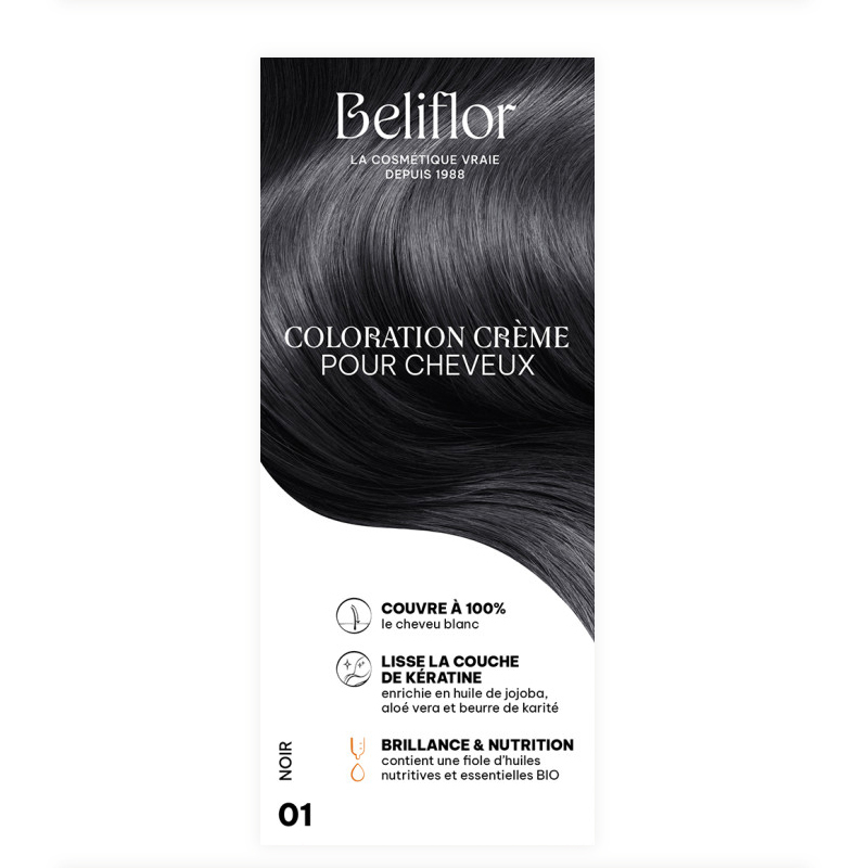 Coloration crème n°1 - Noir - Étui de 135ml