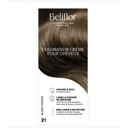 Coloration crème n°21 - Blond cendré - Étui de 135ml