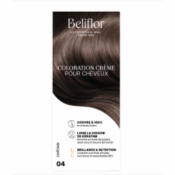 Coloration crème n°4 - Châtain - Étui de 135ml