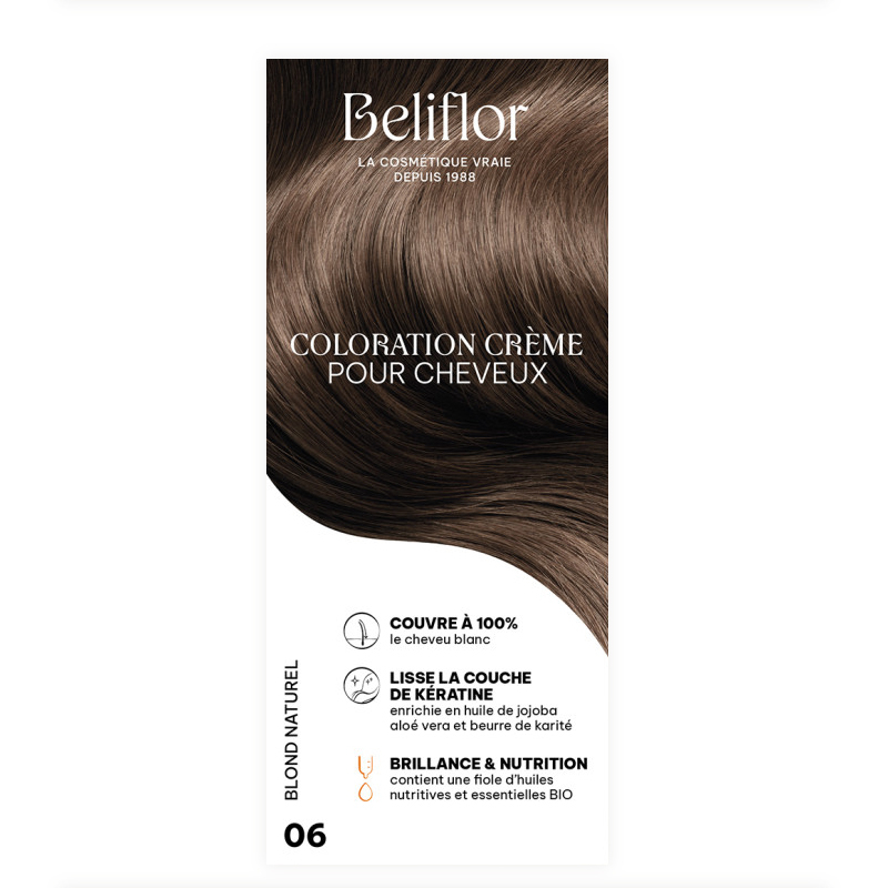 Coloration crème n°6 - Blond naturel - Étui de 135ml