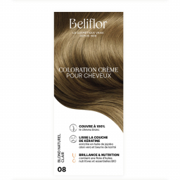Coloration crème n°8 - Blond naturel clair - Étui de 135ml