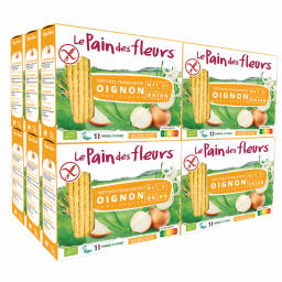 Tartines craquantes apéritif sans gluten - Oignons - Lot de 12x150g