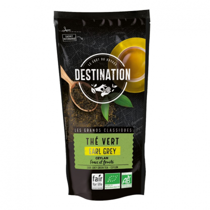 Thé vert bio et équitable Earl Grey - 80g