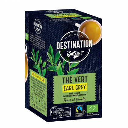 Thé vert bio Earl Grey - 20 infusettes