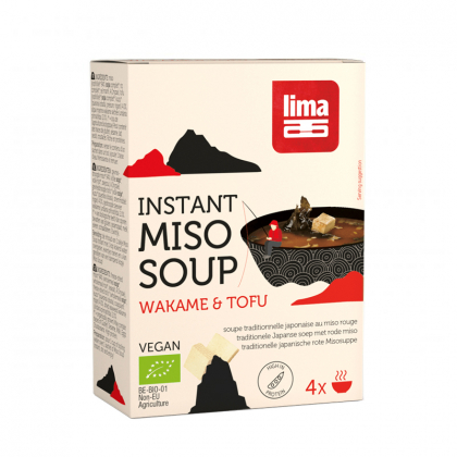 Soupe instantanée - Miso rouge, tofu et wakamé - 4x10g