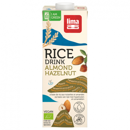 Boisson végétale de riz, amande et noisette - 1L