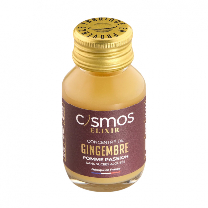 Cosmos Elixir - Concentré de gingembre, pomme et fruit de la passion bio - 52ml