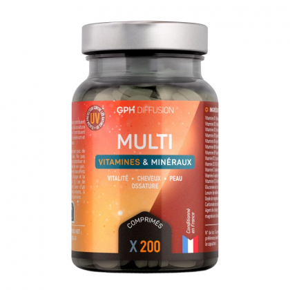 Multi-vitamines et minéraux - 200 comprimés