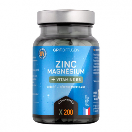 Zinc, magnésium et vitamine B6 - 200 comprimés