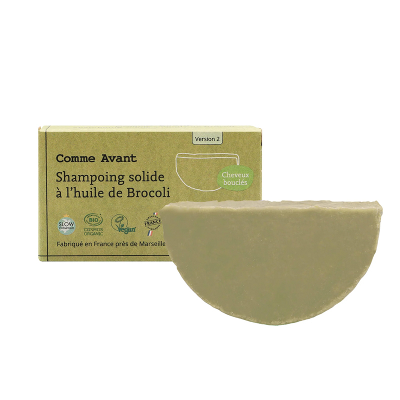 Shampoing solide à l'huile de brocoli et poudre de jujubier bio - 70g