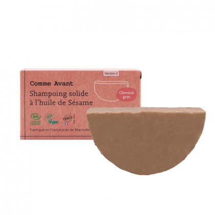 Shampoing solide à l'huile sésame et rhassoul bio - 70g