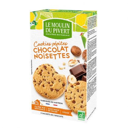 Cookies bio aux pépites de chocolat et noisettes - 175g