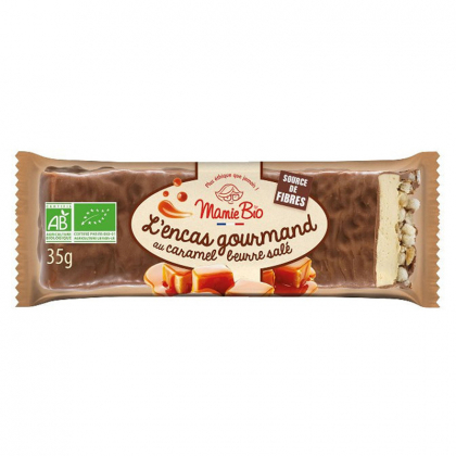 Barre au caramel beurre salé et chocolat bio - 35g