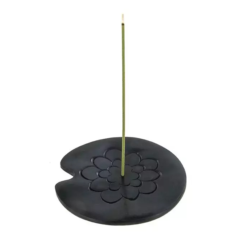 Porte encens en pierre - Lotus