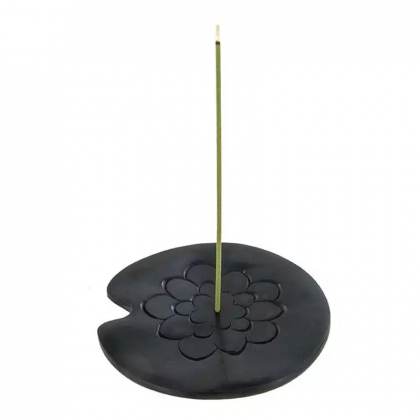 Porte encens en pierre - Lotus