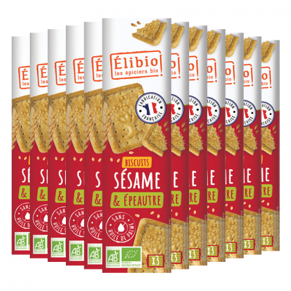 Biscuit épeautre sésame bio - Lot de 12x150g