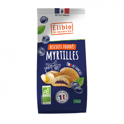Biscuits bio fourrés à la myrtille - 150g