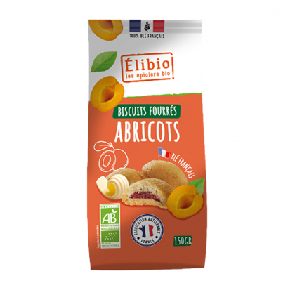 Biscuits bio fourrés à l'abricot - 150g