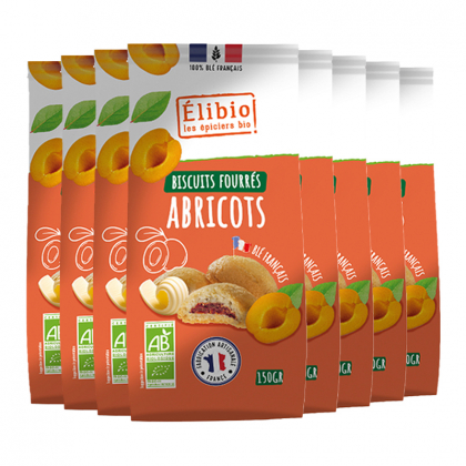 Biscuits bio fourrés à l'abricot - Lot de 8x150g