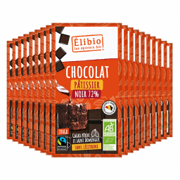 Chocolat noir bio spécial dessert - 56% de cacao - Lot de 18x200g