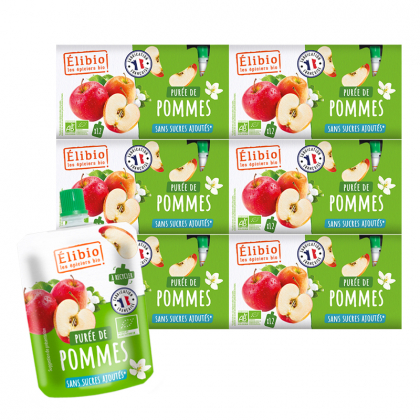 Purée de pomme bio – Lot de 72 gourdes