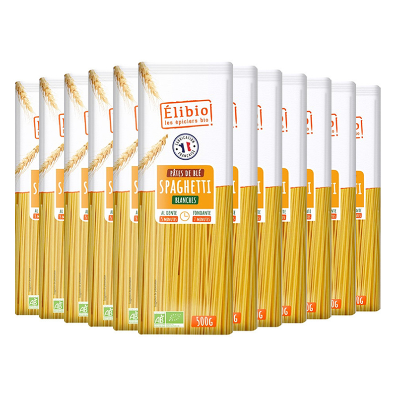Spaghetti blancs bio - Lot de 12x500g
