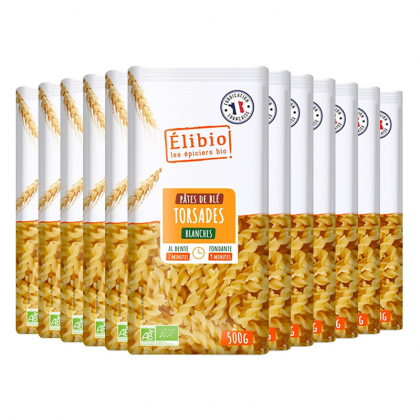 Torsades blanches bio - Lot de 12x500g