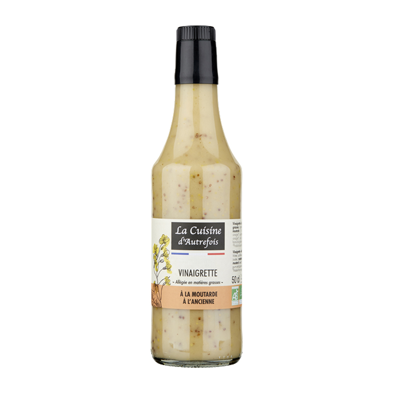 Vinaigrette allégée à la moutarde à l'ancienne bio - 50cl