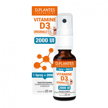 Vitamine D3 2000 UI originale - Spray de 20ml