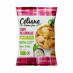 Chips bio sans gluten - Lentilles corail et ail des ours - 50g