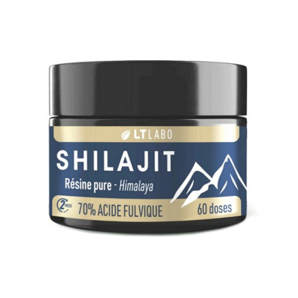 Résine de Shilajit pure 70% acide fulvique - 60 doses