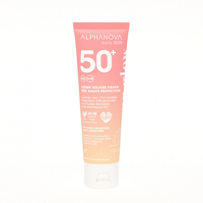Crème solaire visage SPF50+ bio - 50ml