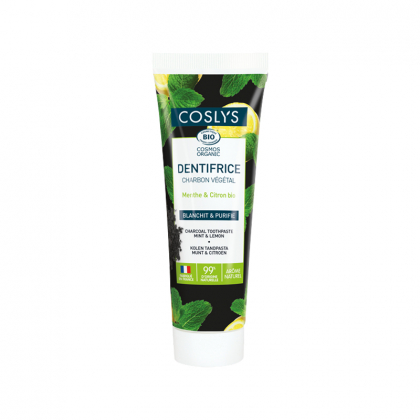 Dentifrice charbon végétal menthe citron - 100g