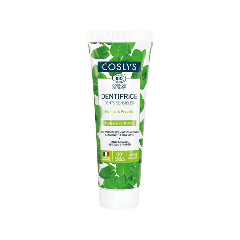 Dentifrice dents sensibles à la menthe et propolis bio - 75ml