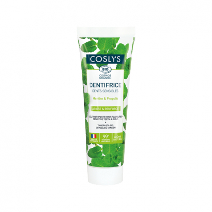 Dentifrice dents sensibles à la menthe et propolis bio - 75ml